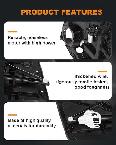 Front Left Driver Side Power Window Regulator with Motor Fits for 2008-2013 for Jeep Liberty, Replace748-577 in Saudi Arabia