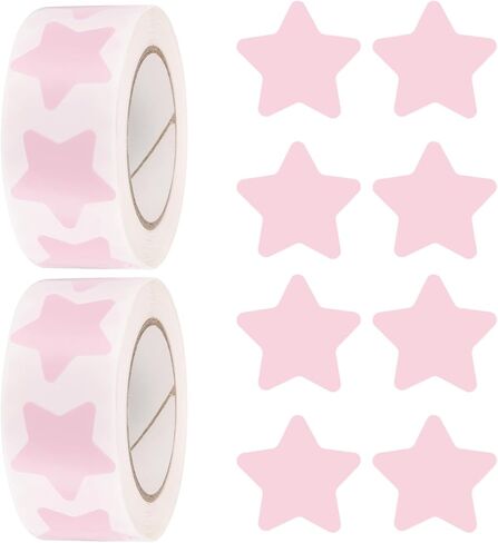 PATIKIL Star Stickers Roll 1 Inch(25mm), 1000pcs Reusable Self-Adhesive Star Labels for Reward Behavior Chart Teachers Business Decorating Wedding DIY Crafts, Orange in Saudi Arabia