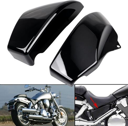Chrome Left & Right Side Battery Cover Fairing Compatible with Honda VTX 1800 VTX1800 Retro Spoke Neo Tourer 2002-2008 in Saudi Arabia
