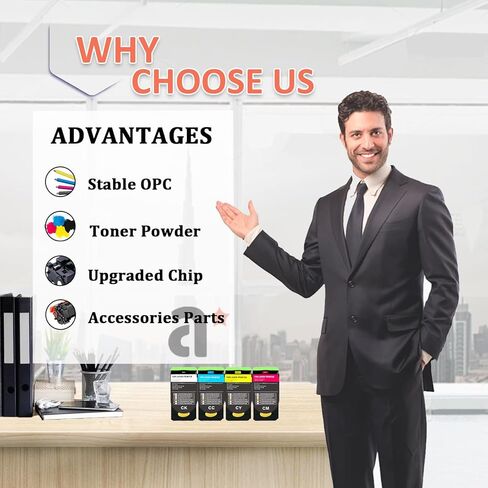 استبدال خراطيش الحبر CS517 لخرطوشة الحبر Lexmark CS517 71B1XK0 71B1XC0 71B1XM0 71B1XY0 المتوافقة مع طابعات Lexmark CS517 CS517de CX517 CX517de in Saudi Arabia