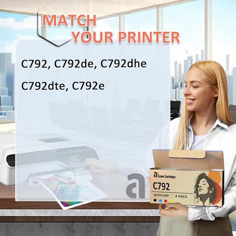 C792 Toner Cartridges Replacement for Lexmark C792 C792X1KG C792X1CG C792X1MG C792X1YG Toner Cartridge Compatible for Lexmark C792 C792de C792dhe C792dte Printers in Saudi Arabia