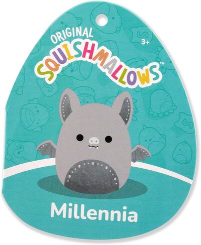 Squishmallows Original 5in Millennia The Grey Bat with Velvet Accents – Official Jazwares Plush (Little) in Saudi Arabia