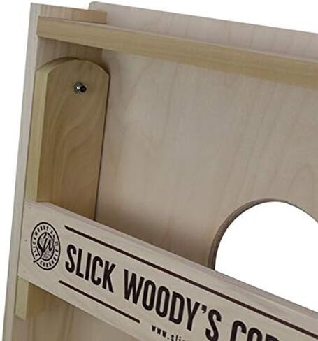 ألواح ثقب الذرة الاحترافية من Slick Woody - مقاس 4 × 2 بوصة من الخشب الصلب كهف رجل + لعبة رمي ثقب الذرة تحمل علامة البيرة مع 8 أكياس مملوءة بالراتنج in Saudi Arabia