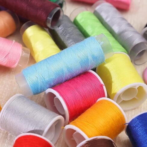 Sewing Thread DIY Embroidery Machine Threads for Sewing Clothes Handmade Portable Household Hand-Punching Thread (11rolls,3 * 2.2 * 2.2 cm) in Saudi Arabia
