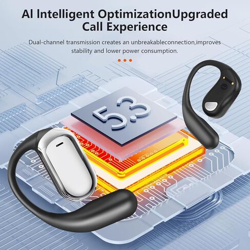 سماعات أذن لاسلكية، سماعات رأس بلوتوث 5.3 40 ساعة LED، شاشة عرض الطاقة، سماعة أذن ستيريو عميق باس أثناء اللعب، سماعات رأس بخاصية إلغاء الضوضاء مع ميكروفون، سماعات أذن مقاومة للماء IP7 لهاتف iPhone Android in Kuwait