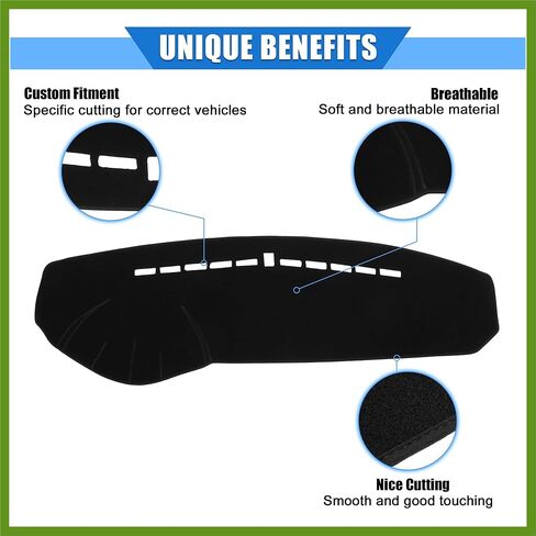 Car Dashboard Cover Compatible for Hyundai Sonata 2005-2009, Protective Polyester Black Center Console Interior Trim Dash Cover Mat Pad Vehicle Components in Saudi Arabia