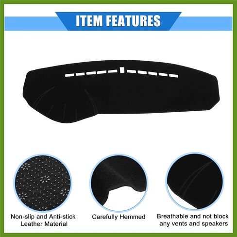 Car Dashboard Cover Compatible for Hyundai Sonata 2005-2009, Protective Polyester Black Center Console Interior Trim Dash Cover Mat Pad Vehicle Components in Saudi Arabia
