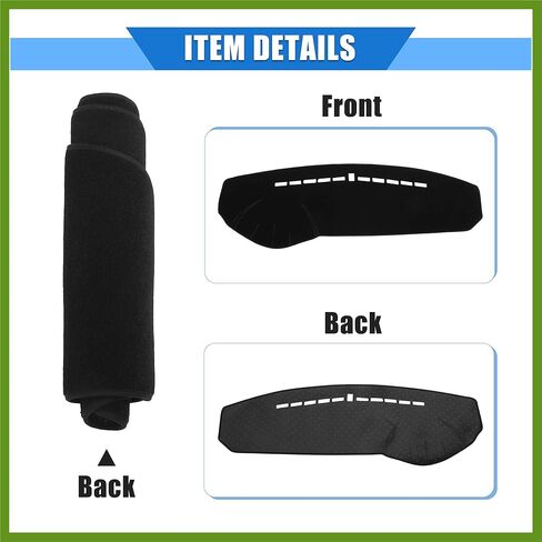 Car Dashboard Cover Compatible for Hyundai Sonata 2005-2009, Protective Polyester Black Center Console Interior Trim Dash Cover Mat Pad Vehicle Components in Saudi Arabia