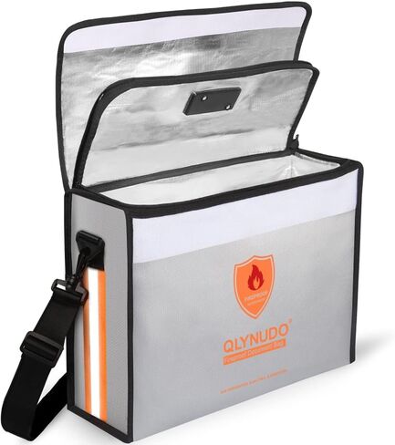 Large Waterproof Fireproof Document Bag with Lock - Important Document Organizer for Travel, 17 x 12 x 5.5" Fireproof Box for Documents in Saudi Arabia