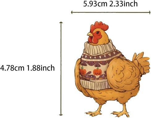 Generic 50Pcs Cartoon Chicken Stickers, Hen Rooster Waterproof Vinyl Decals for Kids Water Bottles Bicycle Laptop Refrigerator Luggage Computer Mobile Phone Skateboard Bike Décor in Saudi Arabia