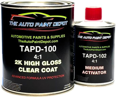 Auto Paint Depot Touch Up Paint - High Gloss Clear Coat -Made in the USA (4:1 Quart with Medium Activator) in Saudi Arabia
