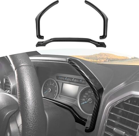 RT-TCZ لـ F150 لوحة الأدوات لوحة مقاييس غطاء الكسوة الأحمر لفورد F150 2015-2020 ملحقات داخلية حمراء 3 قطعة in Saudi Arabia