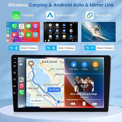 Android Car Stereo for Toyota Camry 2006 2007 2008 2009 2010 2011 with Mirror Link,Car Radio 9'' Touch Screen Head Unit with GPS Navgation WiFi Bluetooth FM SWC USB Backup Camera Mic in Kuwait