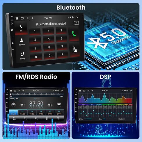 Android Car Stereo for Toyota Camry 2006 2007 2008 2009 2010 2011 with Mirror Link,Car Radio 9'' Touch Screen Head Unit with GPS Navgation WiFi Bluetooth FM SWC USB Backup Camera Mic in Kuwait