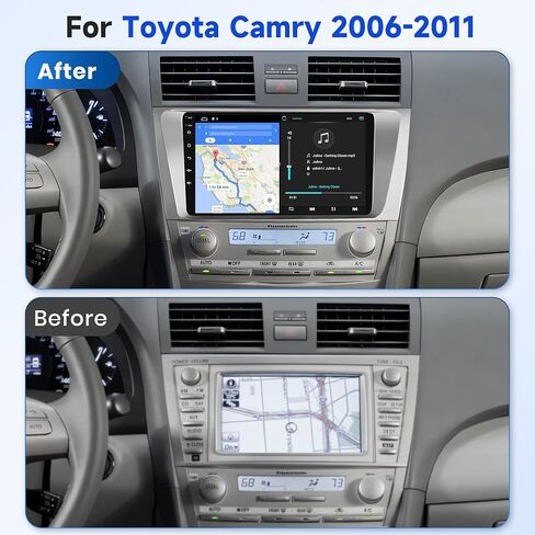 Android Car Stereo for Toyota Camry 2006 2007 2008 2009 2010 2011 with Mirror Link,Car Radio 9'' Touch Screen Head Unit with GPS Navgation WiFi Bluetooth FM SWC USB Backup Camera Mic in Kuwait