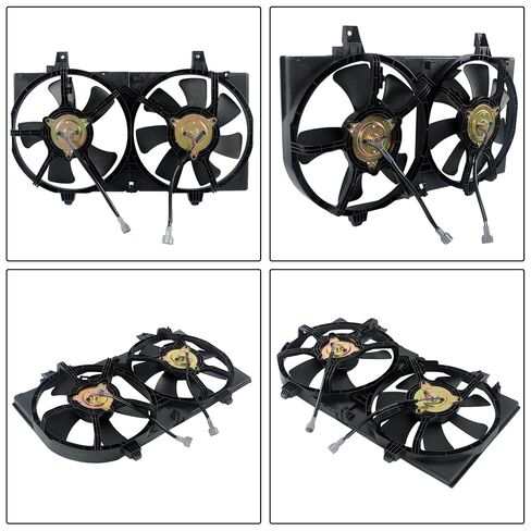 WFLNHB Radiator Condenser Cooling Fan Assembly Replacement for Nissan Sentra 2002-2005 2006 674-59684 NI3115123 620730 in Saudi Arabia