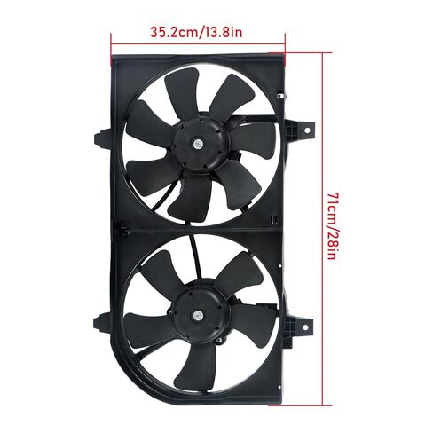 WFLNHB Radiator Condenser Cooling Fan Assembly Replacement for Nissan Sentra 2002-2005 2006 674-59684 NI3115123 620730 in Saudi Arabia