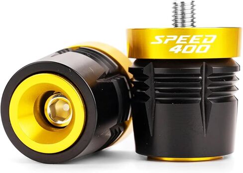 Bar End Plugs, Fit for Triumph Scrambler400 Speed 400 CNC Aluminum Handlebar Bar Ends Plug Balance Pad Accessories Compatible with 2023 2024 2025 (Gold Speed400) in Saudi Arabia