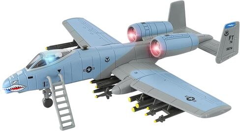 لعبة طائرة نموذجية من طراز Warthog Diecast A10، طائرة ثاندربولت II، 1:72، لعبة طائرة مقاتلة عسكرية، وظائف الضوء والصوت in Saudi Arabia