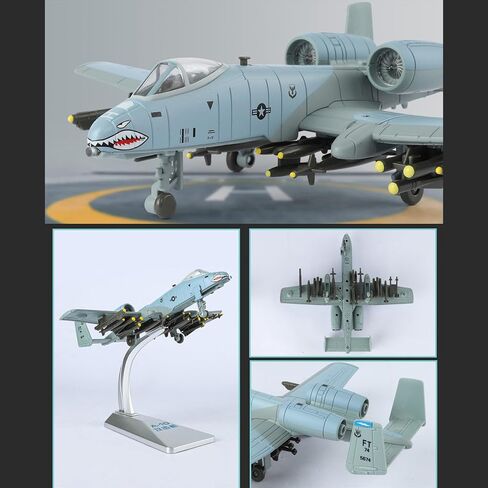 لعبة طائرة نموذجية من طراز Warthog Diecast A10، طائرة ثاندربولت II، 1:72، لعبة طائرة مقاتلة عسكرية، وظائف الضوء والصوت in Saudi Arabia