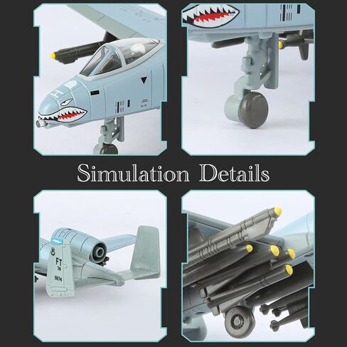 لعبة طائرة نموذجية من طراز Warthog Diecast A10، طائرة ثاندربولت II، 1:72، لعبة طائرة مقاتلة عسكرية، وظائف الضوء والصوت in Saudi Arabia