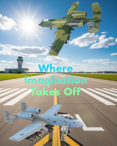 لعبة طائرة نموذجية من طراز Warthog Diecast A10، طائرة ثاندربولت II، 1:72، لعبة طائرة مقاتلة عسكرية، وظائف الضوء والصوت in Saudi Arabia