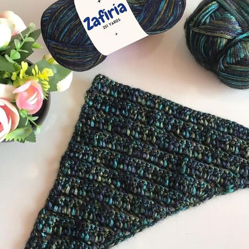 حزمة 2 502 ياردة الكروشيه الحياكة لمعان معدني لينة الصوفى 3 طفل مكتنزة أفخم الاكريليك 2 × 100 جرام القطن النايلون مزيج لحياكة الكروشيه الفضة بريق DIY سترة وشاح قبعة الصوف (301) in Saudi Arabia