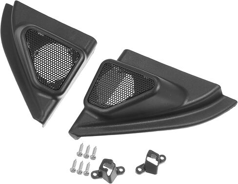 ACROPIX Auto Door Tweeter Speaker Panel Cover Trim Fit for Toyota Corolla 2014 2015 2016 2017 2018 - Pack of 2 Black in Saudi Arabia