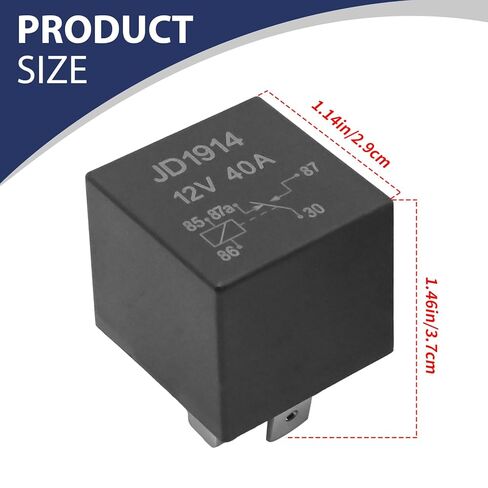 2 قطعة F0AB-14B192-AA 40A 12VDC 5-Pin مرحل السيارة، بديل لأنظمة Ford الكهربائية، يستبدل FOAB-14B192-AA in Saudi Arabia