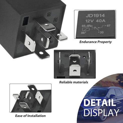 2 قطعة F0AB-14B192-AA 40A 12VDC 5-Pin مرحل السيارة، بديل لأنظمة Ford الكهربائية، يستبدل FOAB-14B192-AA in Saudi Arabia