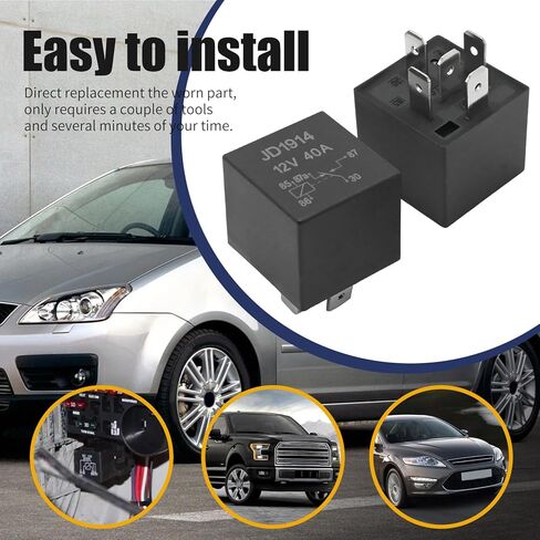 2 قطعة F0AB-14B192-AA 40A 12VDC 5-Pin مرحل السيارة، بديل لأنظمة Ford الكهربائية، يستبدل FOAB-14B192-AA in Saudi Arabia