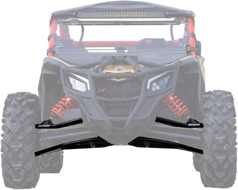 SuperATV 72" Wide Black Front A-Arms for 2017+ Can-Am Maverick X3 (see fitment) | 2.25x Stronger Than Stock | 1.5" Ground Clearance in Saudi Arabia