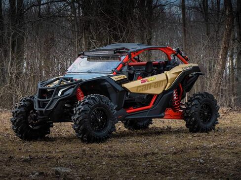 SuperATV 72" Wide Black Front A-Arms for 2017+ Can-Am Maverick X3 (see fitment) | 2.25x Stronger Than Stock | 1.5" Ground Clearance in Saudi Arabia