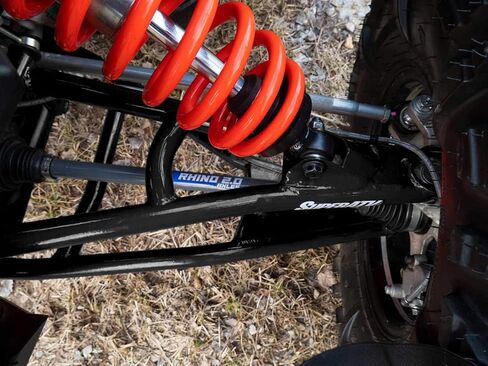 SuperATV 72" Wide Black Front A-Arms for 2017+ Can-Am Maverick X3 (see fitment) | 2.25x Stronger Than Stock | 1.5" Ground Clearance in Saudi Arabia