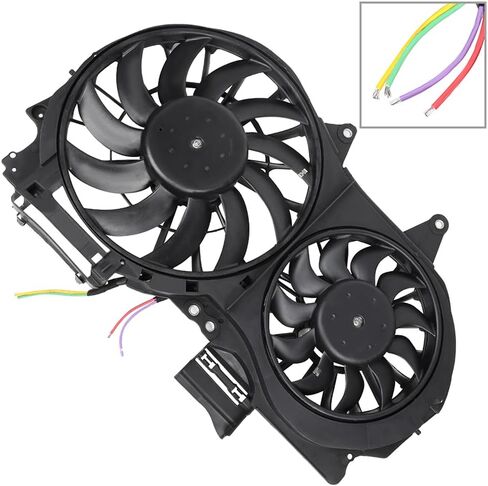 Cooling Fan 622540 for Audi for A4 Quattro 2002-2009 for Audi for A4 2002-2009 Black Driver Passenger Side/LH RH Electric Cooling Fan in Saudi Arabia
