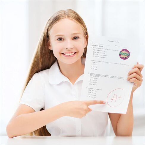 Classroom Reward Stickers for Teachers, 16 Fun Designs, 1000Pcs Praise Motivational Stickers, Classwork Award Stickers, Teacher Supplies for Kids Students School (1 Inch,2 Rolls,Stripe Style) in Saudi Arabia