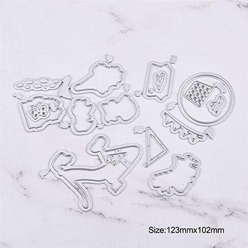 4.8x4inch Bicycle Flower Clear Stamp and Dies Set Die Cuts Metal Cutting Die for Scrapbooking Card Making in Saudi Arabia