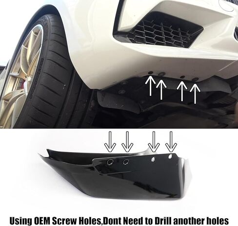 3 قطع ممتص الصدمات الأمامي للسيارة BMW F87 M2 كومبيتيشن كوبيه M2C 2016-2020 مادة ABS زاوية جانبية (أسود لامع) in Saudi Arabia