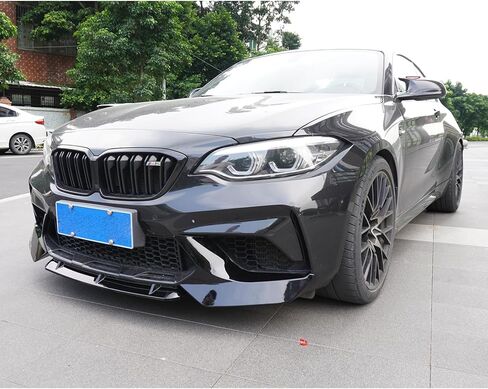 3 قطع ممتص الصدمات الأمامي للسيارة BMW F87 M2 كومبيتيشن كوبيه M2C 2016-2020 مادة ABS زاوية جانبية (أسود لامع) in Saudi Arabia