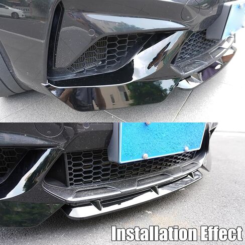 3 قطع ممتص الصدمات الأمامي للسيارة BMW F87 M2 كومبيتيشن كوبيه M2C 2016-2020 مادة ABS زاوية جانبية (أسود لامع) in Saudi Arabia