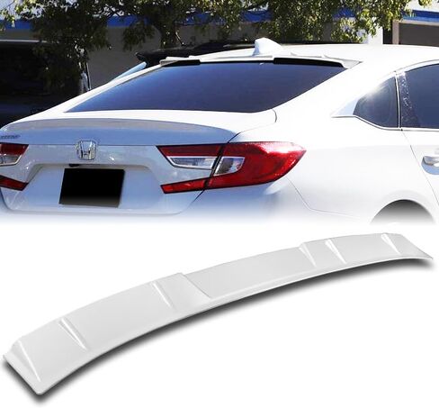 ABS Plastic Rear Window Roof Spoiler Wing Compatible with 2018-2022 Honda Accord 4DR Sedan, 2019 2020 2021 (Pearl White) in Saudi Arabia