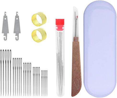 36 Piece Sewing Tool Set，Hand Sewing Sewing Kit Stainless Steel Needles，Steel Needle Sewing Kit Portable DIY Hand Made Craft Set for Handcraft Lovers (A) in Saudi Arabia