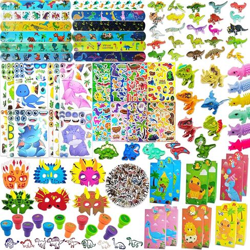 172PCS Dinosaur Party Favors - Dinosaur Birthday Party Supplies & Goodie Bags for Kids Birthday, Dino Themed Party Decorations Gifts Fillers Stuffers Toys in Saudi Arabia