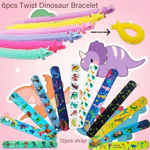 172PCS Dinosaur Party Favors - Dinosaur Birthday Party Supplies & Goodie Bags for Kids Birthday, Dino Themed Party Decorations Gifts Fillers Stuffers Toys in Saudi Arabia