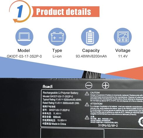 ASODI 01AV419 SB10K97576 بطارية الكمبيوتر المحمول لينوفو ثينك باد T470 A475 T480 A485 TP25 سلسلة 01AV421 01AV420 01AV489 SB10K97577 11.55V 24Wh 2080mAh in Saudi Arabia