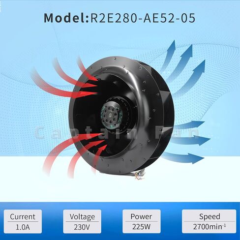 R2E280-AE52-05 for Ebm Papst Fans 230VAC 225W Centrifugal Fan Able to Replace R2E280-AE52-17 in Saudi Arabia