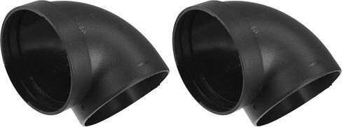 Car Air Diesel Heater Duct Car Heater Warm Air Ducting Pipe Single Connection Elbow Outlet Connector 3.54'' 90mm OD Black in Kuwait