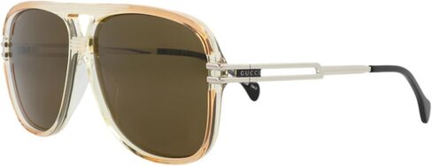 Gucci Grey Aviator Men's Sunglasses GG0672S 001 58 in Saudi Arabia