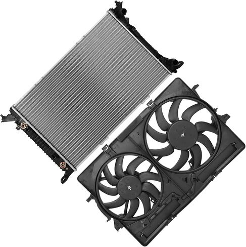 620839 Cooling Fan and 13188 Radiator for Audi for A4 2009-2016 for A4 Quattro 2009-2014 2016 for A5 2010-2014 for A5 Quattro 2010-2017 for allroad 2013-2016 for Q5 2011-2017 in Saudi Arabia