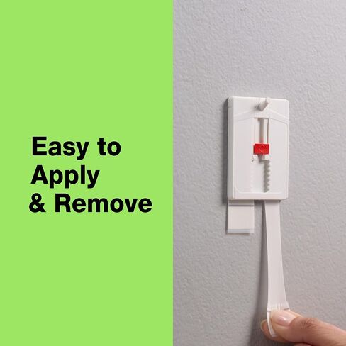 FrogTape reMOVEables Adjustable Picture Hanger, Damage Free Picture Hanging Kit Without Nails for Frames, Christmas Decor, Mirrors, Holds up to 4 lbs, Includes 1 White Hanger & 4 Adhesive Strips in Saudi Arabia